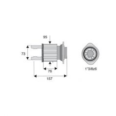 Limiteur à cames en étoile avec alésage 1"3/8z6