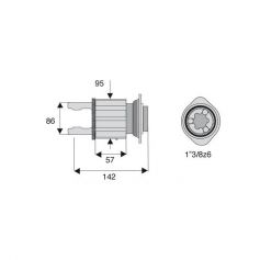 Limiteur à cames en étoile avec alésage 1"3/8z6