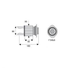 Limiteur à cames en étoile avec alésage 1"3/8z6
