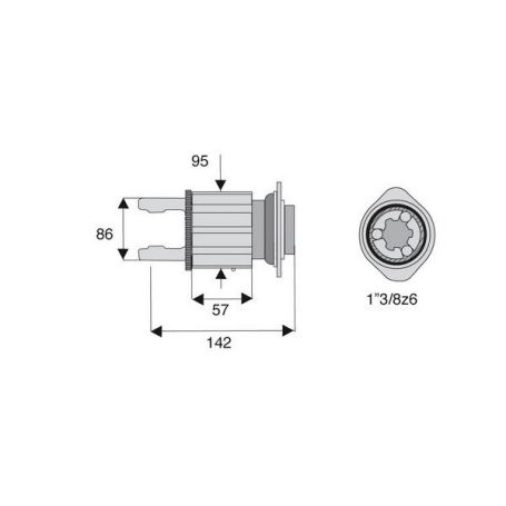 Limiteur à cames en étoile avec alésage 1"3/8z6 Limiteur à cames en étoile avec alésage 1"3/8z6