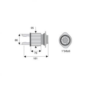 Limiteur à cames en étoile avec alésage 1"3/8z6