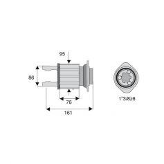 Limiteur à cames en étoile avec alésage 1"3/8z6