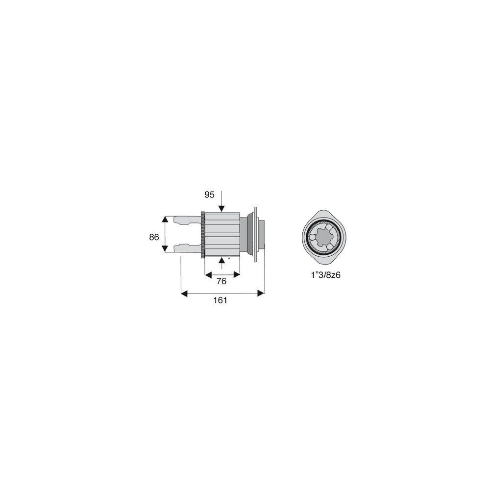 Limiteur à cames en étoile avec alésage 1"3/8z6