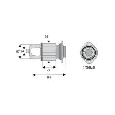 Limiteur à cames en étoile homocinétique avec alésage 1"3/8z6