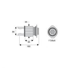 Limiteur à cames en étoile avec alésage 1"3/8z6