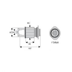 Limiteur à cames en étoile homocinétique avec alésage 1"3/8z6