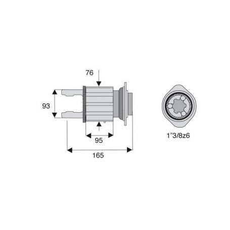 Limiteur à cames en étoile avec alésage 1"3/8z6 Limiteur à cames en étoile avec alésage 1"3/8z6