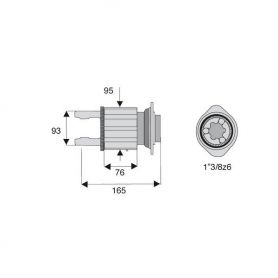 Limiteur à cames en étoile avec alésage 1"3/8z6