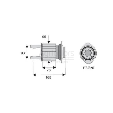 Limiteur à cames en étoile avec alésage 1"3/8z6 Limiteur à cames en étoile avec alésage 1"3/8z6