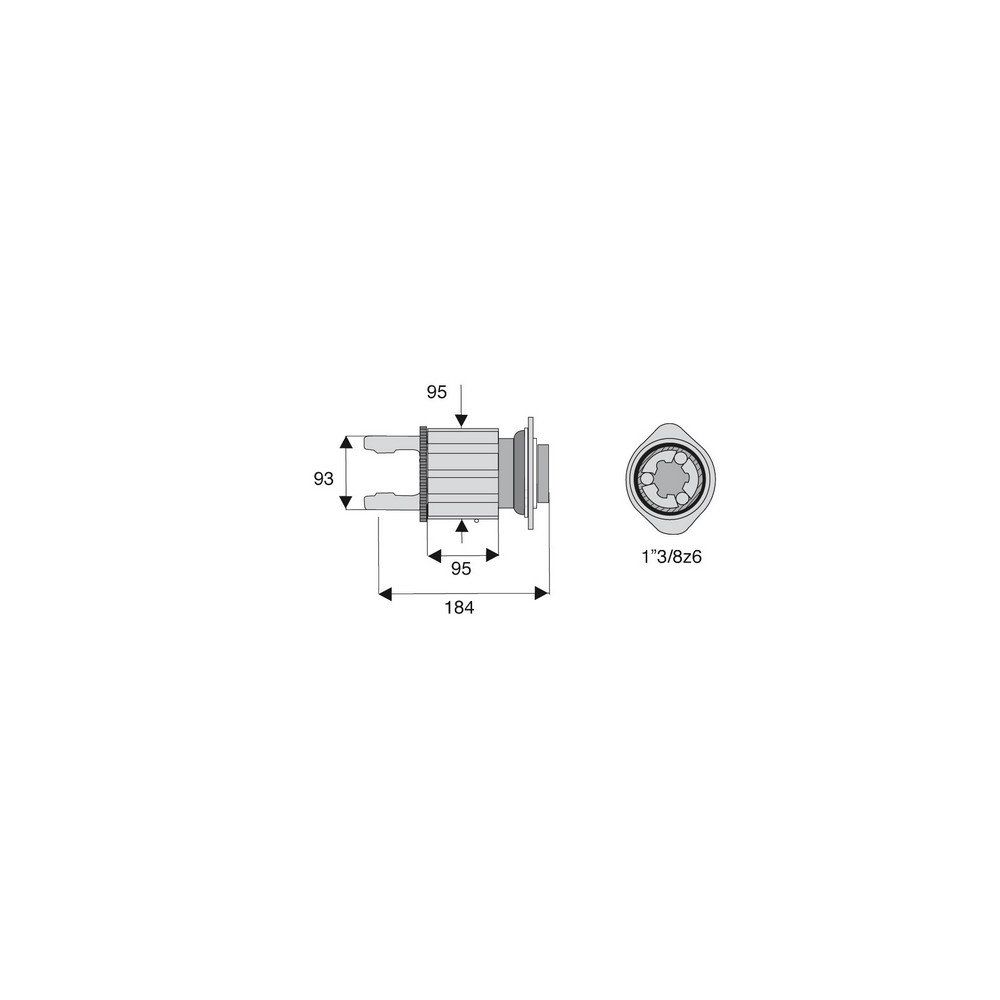 Limiteur à cames en étoile avec alésage 1"3/8z6