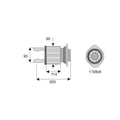 Limiteur à cames en étoile avec alésage 1"3/8z6