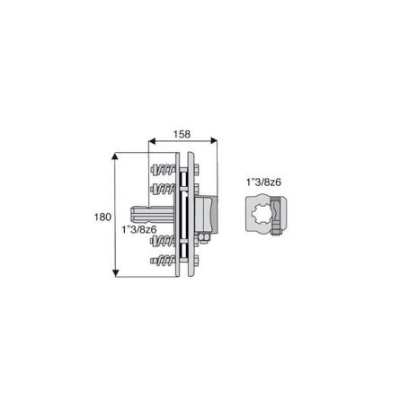 Limiteur à friction Arbre 1"3/8z6