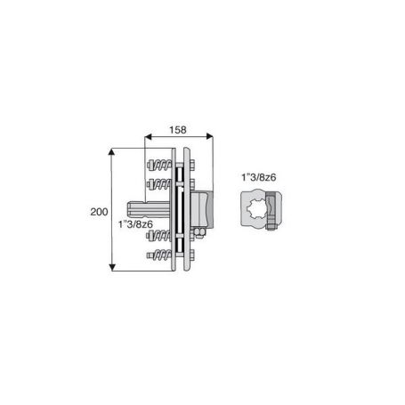 Limiteur à friction Arbre 1"3/8z6