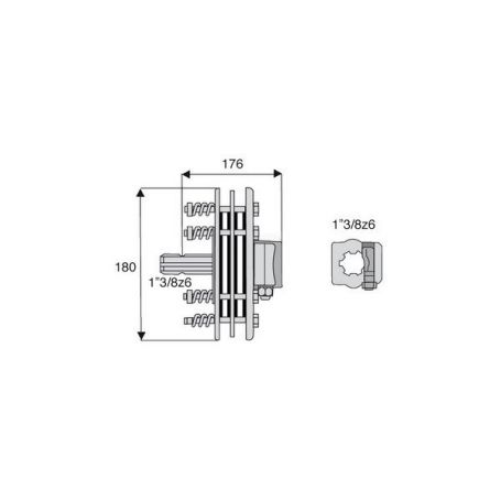 Limiteur à friction Arbre 1"3/8z6