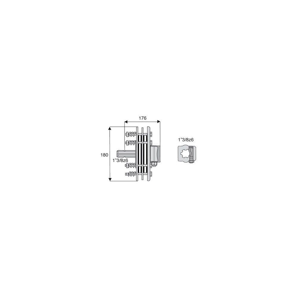 Limiteur à friction Arbre 1"3/8z6