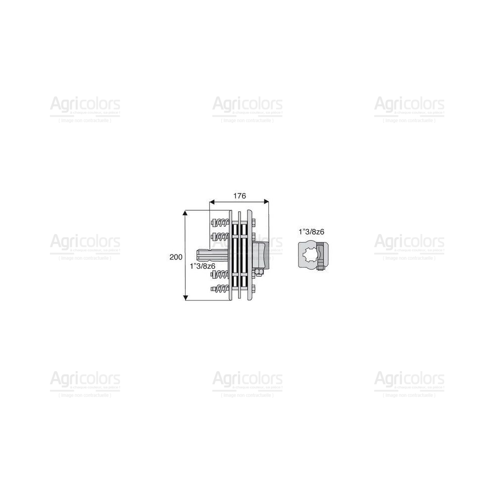 Limiteur à friction Arbre 1"3/8z6
