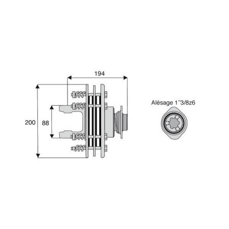 Limiteur à friction roue libre incorporée