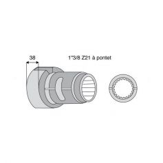 Moyeu roue libre avec alésage 1"3/4z20