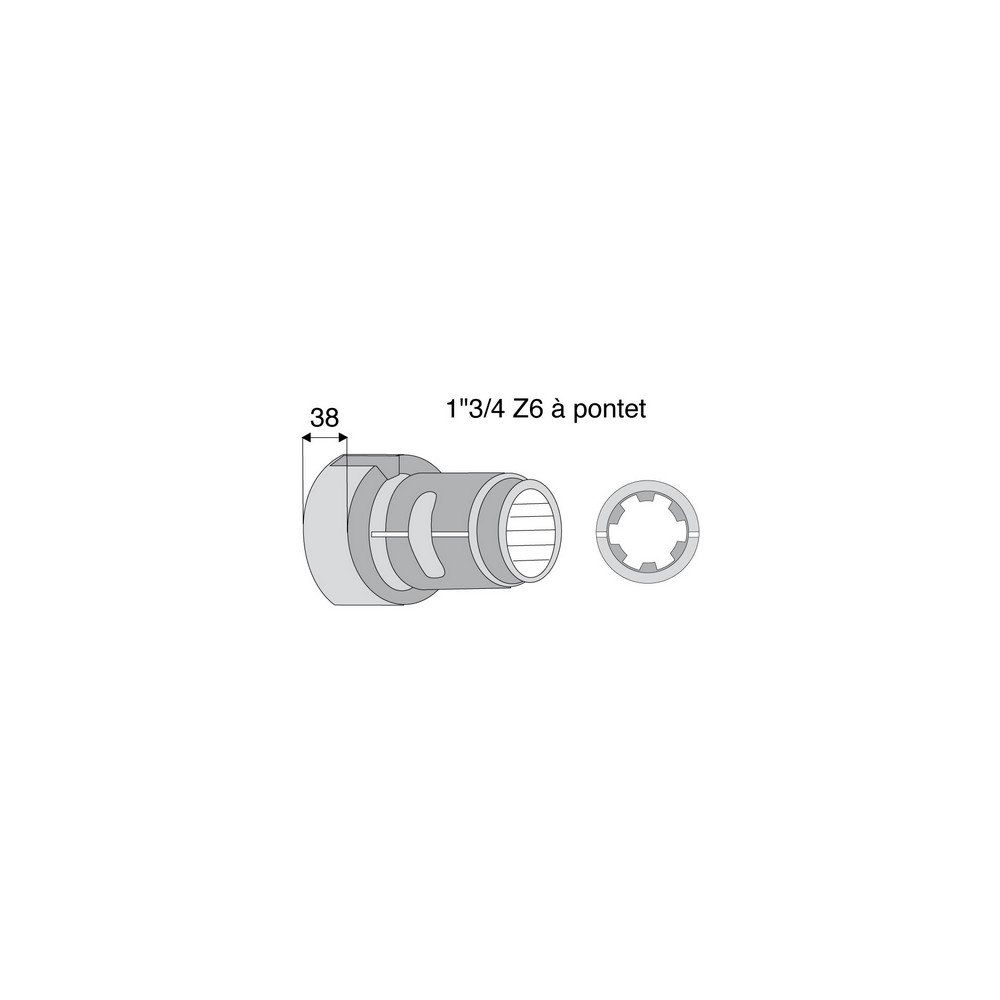 Moyeu roue libre avec alésage 1"3/4z6