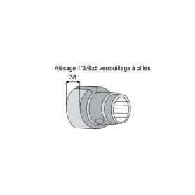 Moyeu roue libre avec alésage 1"3/8z6