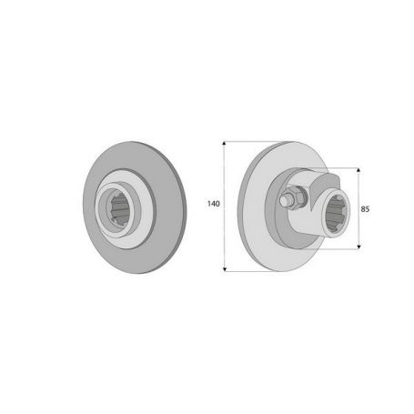 MOYEU LIMITEUR F1 1"3/8 6 CANNELURES Ø140MM MOYEU LIMITEUR F1 1"3/8 6 CANNELURES Ø140MM