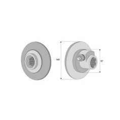 MOYEU LIMITEUR F2 1"3/8 6 CANNELURES Ø160MM