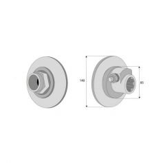 MOYEU LIMITEUR F3 1"3/8 6 CANNELURES  Ø140MM