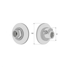 MOYEU LIMITEUR F4 1"3/8 6 CANNELURES Ø160MM