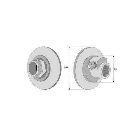 MOYEU LIMITEUR F3 1"3/4 6 CANNELURES Ø140MM MOYEU LIMITEUR F3 1"3/4 6 CANNELURES Ø140MM