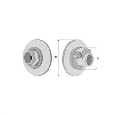 MOYEU LIMITEUR F3 1"3/4 6 CANNELURES Ø140MM MOYEU LIMITEUR F3 1"3/4 6 CANNELURES Ø140MM