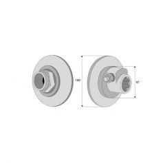 MOYEU LIMITEUR F4 1"3/4 6 CANNELURES Ø160MM MOYEU LIMITEUR F4 1"3/4 6 CANNELURES Ø160MM