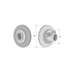 MOYEU LIMITEUR F2 1"3/8 21 CANNELURES Ø160MM MOYEU LIMITEUR F2 1"3/8 21 CANNELURES Ø160MM
