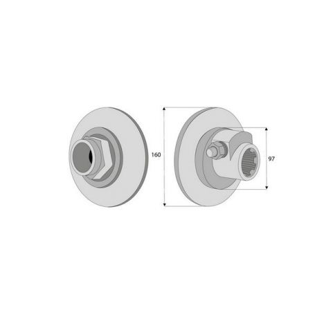 MOYEU LIMITEUR F4 1"3/8 21 CANNELURES Ø160MM MOYEU LIMITEUR F4 1"3/8 21 CANNELURES Ø160MM