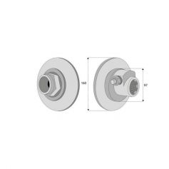 MOYEU LIMITEUR F4 1"3/8 21 CANNELURES Ø160MM MOYEU LIMITEUR F4 1"3/8 21 CANNELURES Ø160MM