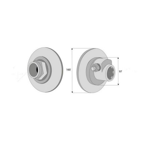 MOYEU LIMITEUR F4 1"3/8 20 CANNELURES Ø160MM MOYEU LIMITEUR F4 1"3/8 20 CANNELURES Ø160MM