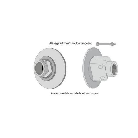 MOYEU F4 ALESAGE 40 A BOULON TANGEANT POUR LIMITEUR A FRICTION MOYEU F4 ALESAGE 40 A BOULON TANGEANT POUR LIMITEUR A FRICTION
