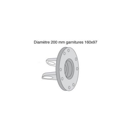 MÂCHOIRE À PLATEAU LIMITEUR Ø200MM GARNITURES 160X97 MÂCHOIRE À PLATEAU LIMITEUR Ø200MM GARNITURES 160X97
