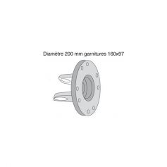 MÂCHOIRE À PLATEAU LIMITEUR Ø200MM GARNITURES 160X97 MÂCHOIRE À PLATEAU LIMITEUR Ø200MM GARNITURES 160X97