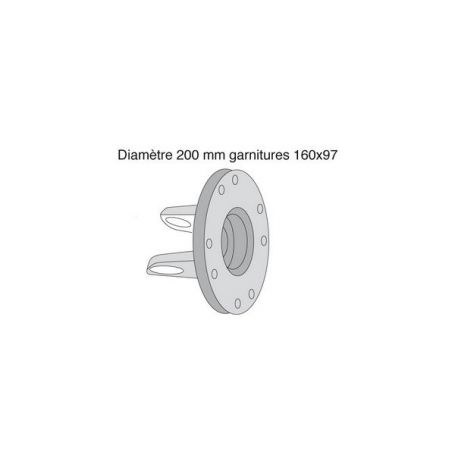 MÂCHOIRE À PLATEAU LIMITEUR F2-F4 Ø200MM GARNITURES 160X97 MÂCHOIRE À PLATEAU LIMITEUR F2-F4 Ø200MM GARNITURES 160X97
