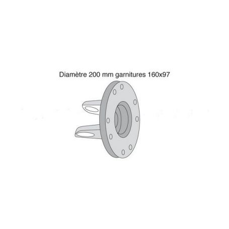 MÂCHOIRE À PLATEAU LIMITEUR F2-F4 Ø200MM GARNITURES 160X97 MÂCHOIRE À PLATEAU LIMITEUR F2-F4 Ø200MM GARNITURES 160X97