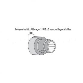 Moyeu traité roue libre