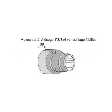 Moyeu traité roue libre