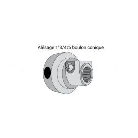 Moyeu limiteur à cames débrayable avec alésage 1"3/4z6