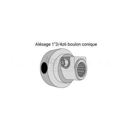 Moyeu limiteur à cames débrayable avec alésage 1"3/4z6 Moyeu limiteur à cames débrayable avec alésage 1"3/4z6