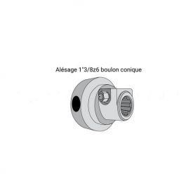 Moyeu limiteur à cames débrayable avec alésage 1"3/8z6