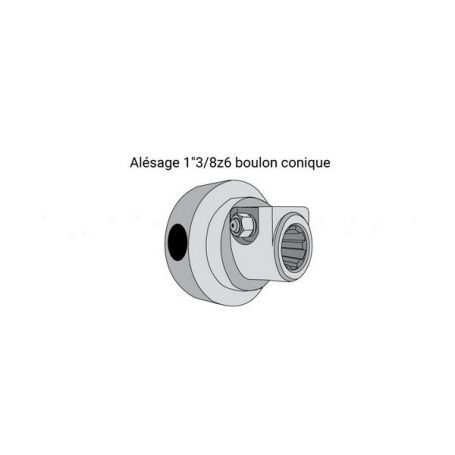 Moyeu limiteur à cames débrayable avec alésage 1"3/8z6 Moyeu limiteur à cames débrayable avec alésage 1"3/8z6