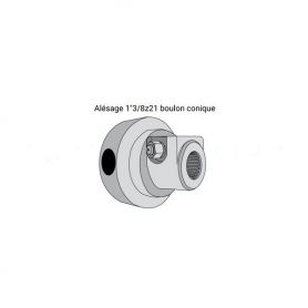 Moyeu limiteur à cames débrayable avec alésage 1"3/8z21