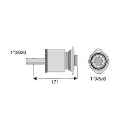 Roue libre avec alésage 1"3/8z6