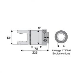 Roue libre avec alésage 1"3/4z6
