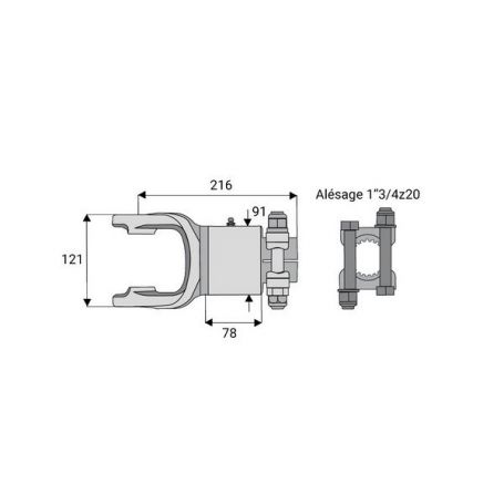 Roue libre avec alésage 1"3/4z20 Roue libre avec alésage 1"3/4z20